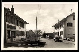 AK Villarzel /Vaud, Rue principale avec l`Aiterie